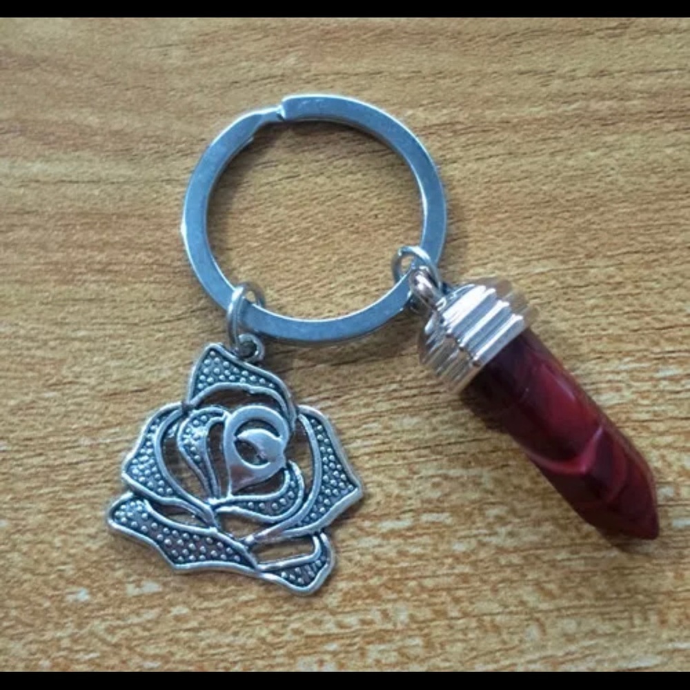 Rose Charm Keychain